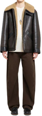 Lemaire 舒適羊毛外套 寬鬆棕色拼接衣領夾克 CO1080LL0092-BR495 Lookbook Lemaire 舒適羊毛外套 寬鬆棕色拼接衣領夾克 CO1080LL0092-BR495