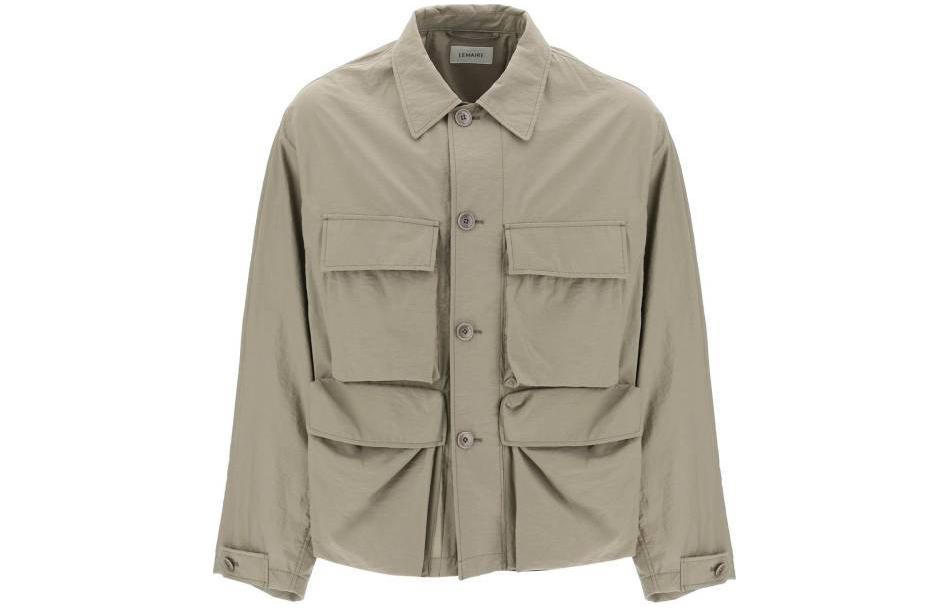 Lemaire Single-Breasted Long-Sleeve Jacket Beige () OW1059LF1234-GR641