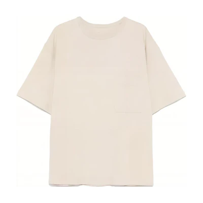 Lemaire Solid Beige Relaxed Fit Crewneck Short Sleeve T-Shirt Mens. TO1382LJ1010-BG206