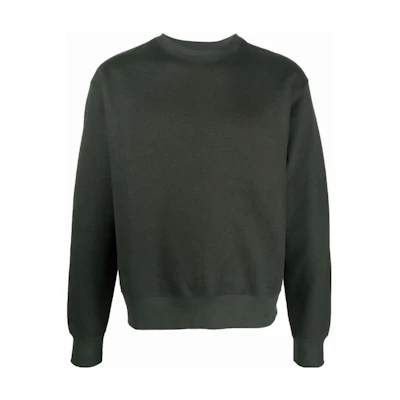 Lemaire Solid Color Crewneck Pullover Sweatshirt Men’s Deep Green M213JE303LJ069929