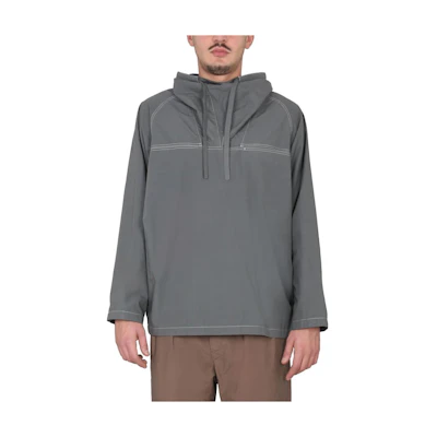 Lemaire Solid Color Loose Fit Hooded Jacket Gray TO140LF799-BK958