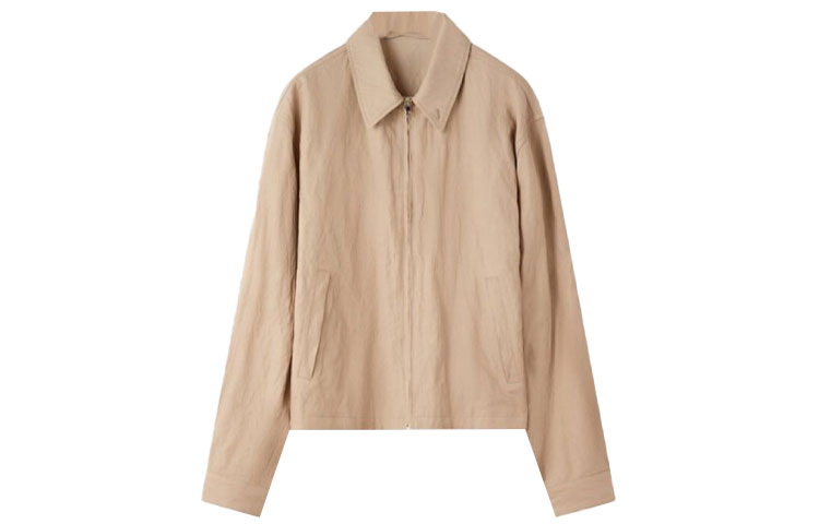 Lemaire Solid Color Oversized Collared Long-Sleeve Jacket Brown () OW1008-LF1002-BG238