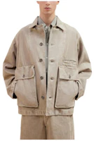 Lemaire Solid Color Pocket Long Sleeve Workwear Jacket Unisex OW306LD1017BG229 Lemaire Solid Color Pocket Long Sleeve Workwear Jacket Unisex OW306LD1017BG229