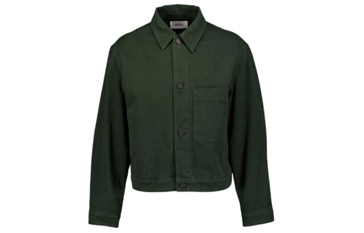 Lemaire Solid Color Short Cropped Jacket Green OW1047LD1001GR600