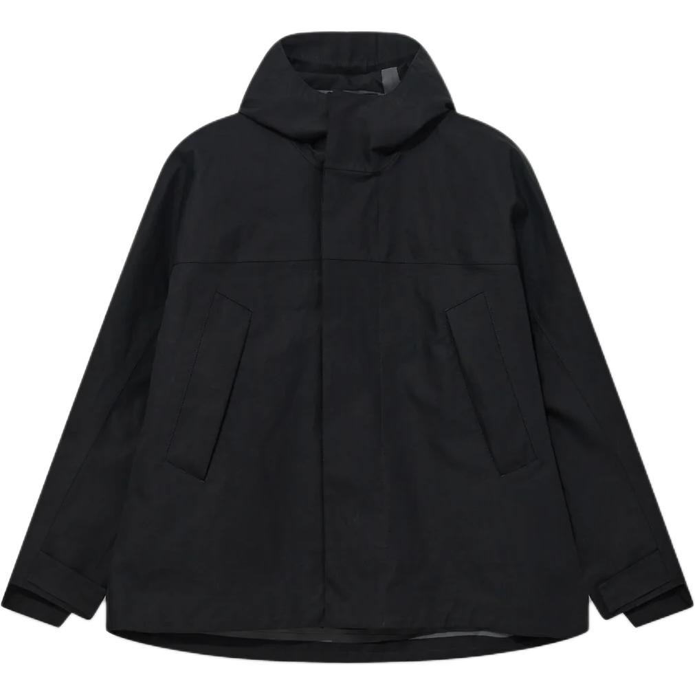 Lemaire Solid Color Zip-Up Hooded Jacket  Black OW1095-LF1294-BK999