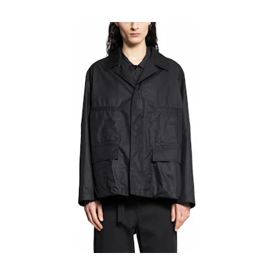 Lemaire Solid Color Zip-Up Loose-Fit Jacket Black Long-Sleeve OW1056LF1226-BK999