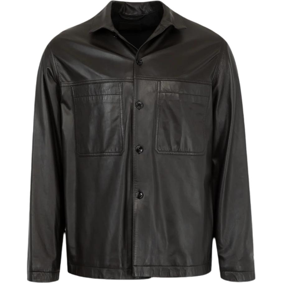 Lemaire Solid Single-Breasted Long Sleeve Jacket Dark Brown 0V1006LL0094-BR507