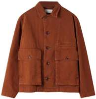 Lemaire SS23 Brick Brown Button-Up Loose-Fit Jacket Unisex OW306LD1002BR-456 Lemaire SS23 Brick Brown Button-Up Loose-Fit Jacket Unisex OW306LD1002BR-456