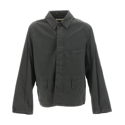 Lemaire SS23 Green Solid Color Single-Breasted Long Sleeve Jacket OW1023LF1139GR695
