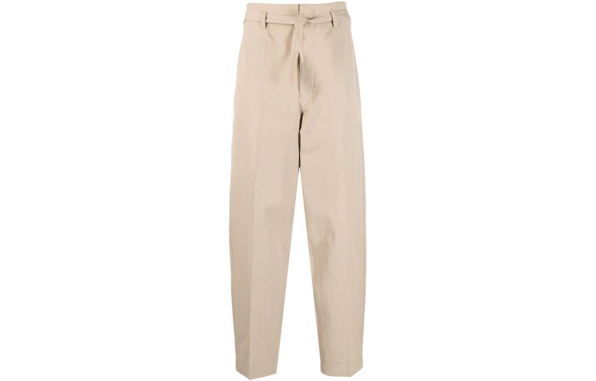 Order Lemaire SS23 素色綁帶休閒長褲 男款 PA1022LF1025BG230