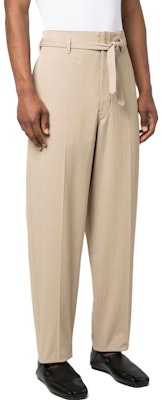 Lemaire SS23 素色綁帶休閒長褲 男款 PA1022LF1025BG230 Purchase Lemaire SS23 素色綁帶休閒長褲 男款 PA1022LF1025BG230