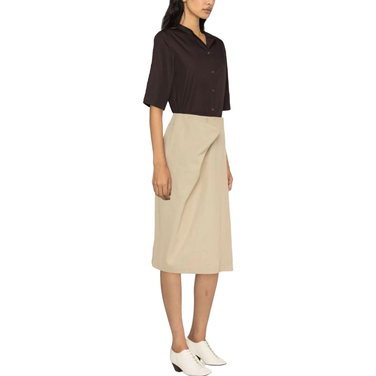 Cheap Lemaire SS23 Solid Drape Midi Skirt Warna Sand Beige. SK1002LF1025BG-230