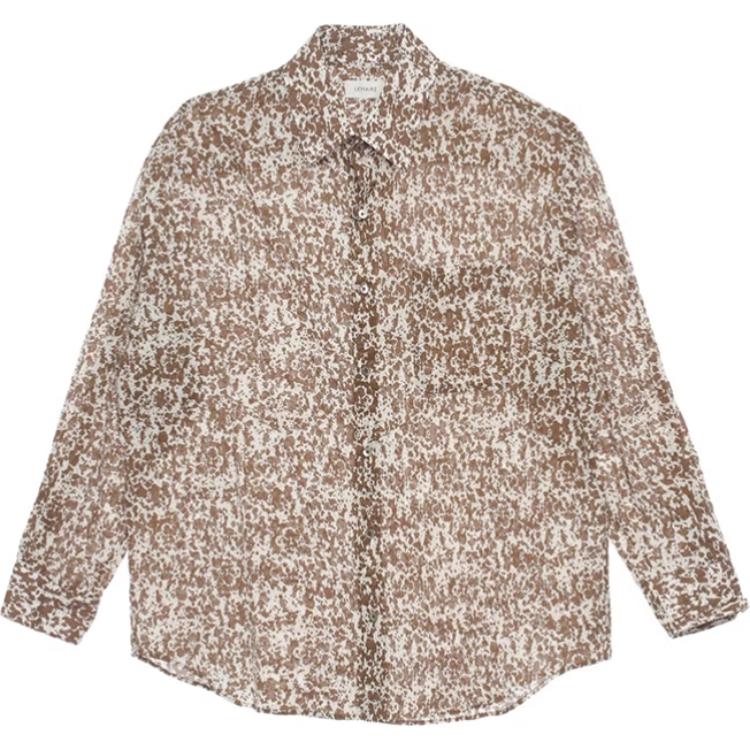 Lemaire SS24 Floral Printed Cotton Long-Sleeve Shirt  Multicolor. SH1095LF1242