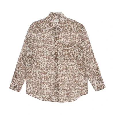 Lemaire SS24 Floral Printed Cotton Long-Sleeve Shirt Multicolor. SH1095LF1242