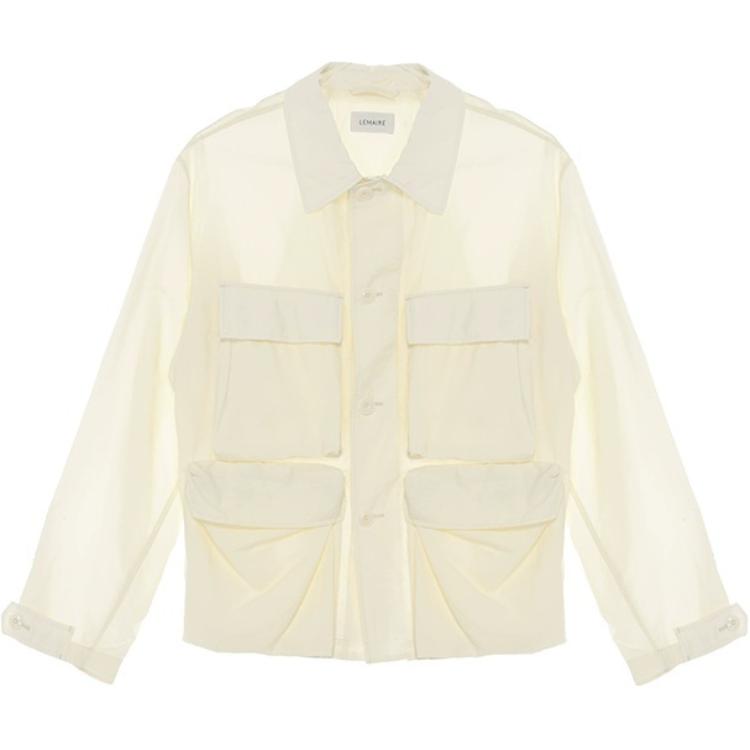 Lemaire SS24 Light Yellow Minimalist Long Sleeve Casual Jacket OW1059LF1234