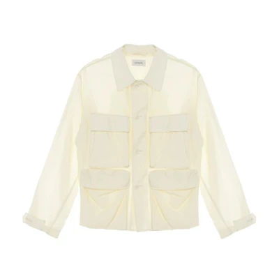 Lemaire SS24 Light Yellow Minimalist Long Sleeve Casual Jacket OW1059LF1234
