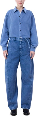 Lemaire Jeans Unisex Biru Relaxed Fit Vintage Washed Twisted Seam. PA326LD1007BL765 Shop Lemaire Jeans Unisex Biru Relaxed Fit Vintage Washed Twisted Seam. PA326LD1007BL765