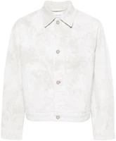 Lemaire White Patterned Button-Up Long-Sleeve Jacket OW1076LD1011-BK883 Lemaire White Patterned Button-Up Long-Sleeve Jacket OW1076LD1011-BK883