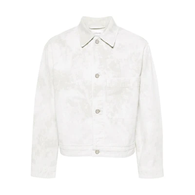 Lemaire White Patterned Button-Up Long-Sleeve Jacket OW1076LD1011-BK883