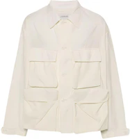 Lemaire White Solid Loose-Fit Single-Breasted Long-Sleeve Jacket OW1059LF1234-YE500 Lemaire White Solid Loose-Fit Single-Breasted Long-Sleeve Jacket OW1059LF1234-YE500
