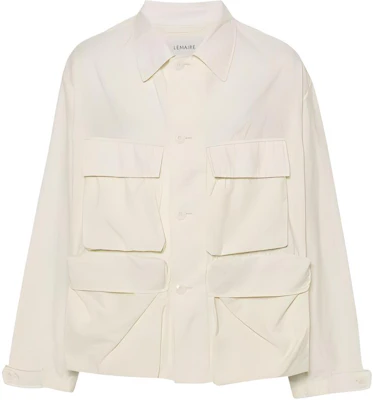 Lemaire White Solid Loose-Fit Single-Breasted Long-Sleeve Jacket OW1059LF1234-YE500 Buy Lemaire White Solid Loose-Fit Single-Breasted Long-Sleeve Jacket OW1059LF1234-YE500
