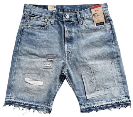 Levi''s 501 中腰藍色破洞丹寧短褲 休閒設計 36512-0232 Buy Levi''s 501 中腰藍色破洞丹寧短褲 休閒設計 36512-0232