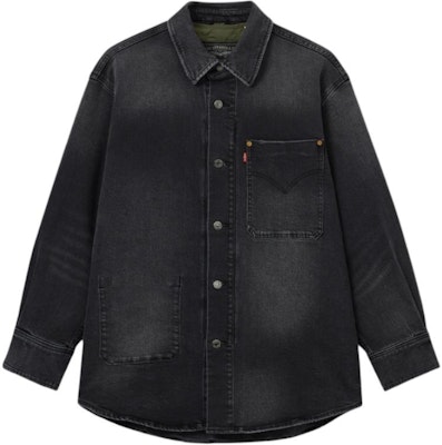 Levi's Distressed Comfort Loose Fit Denim Jacket Grey Black 0017L-0001 Buy Levi's Distressed Comfort Loose Fit Denim Jacket Grey Black 0017L-0001