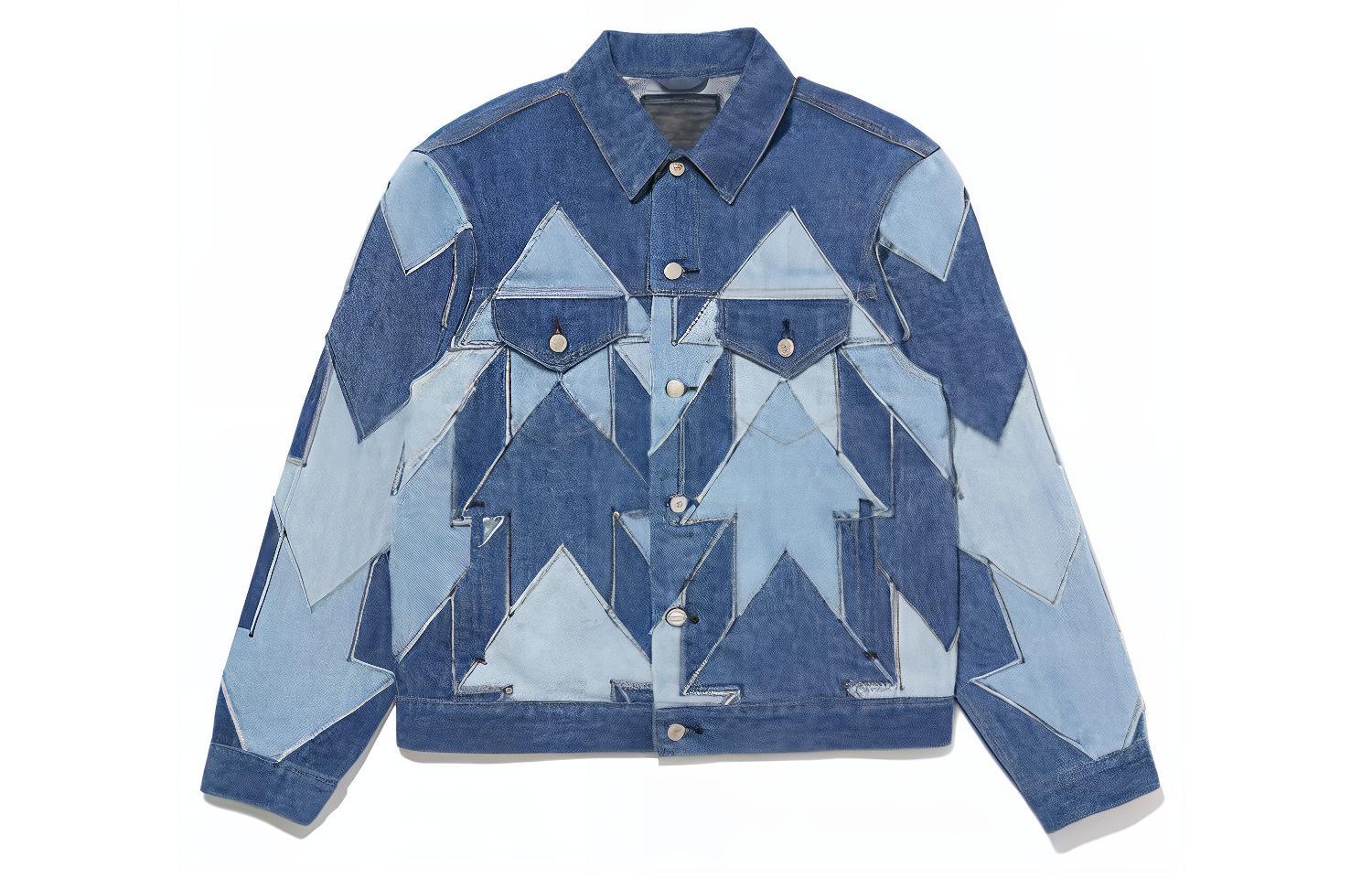 Order Levi''s 蓝色宽松版拼色翻领牛仔夹克. A5883-0002