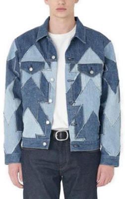 리바이스 루즈핏 데님 자켓 블루 컬러블록 라펠. A5883-0002 Shop 리바이스 루즈핏 데님 자켓 블루 컬러블록 라펠. A5883-0002