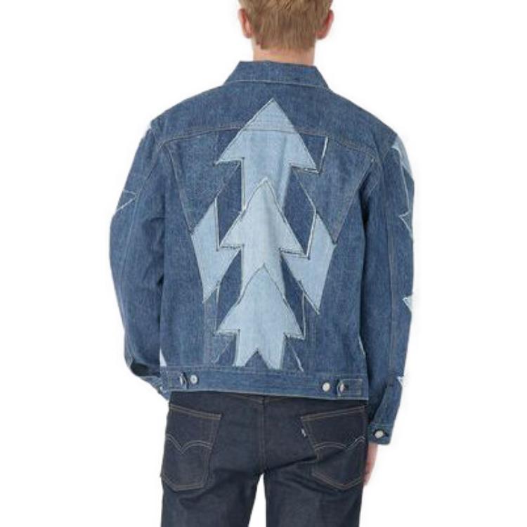 Purchase Levi''s 蓝色宽松版拼色翻领牛仔夹克. A5883-0002