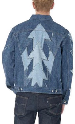 리바이스 루즈핏 데님 자켓 블루 컬러블록 라펠. A5883-0002 Purchase 리바이스 루즈핏 데님 자켓 블루 컬러블록 라펠. A5883-0002