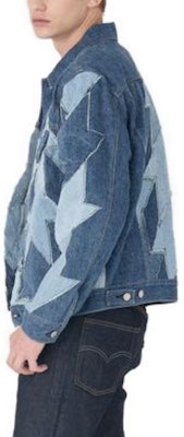 리바이스 루즈핏 데님 자켓 블루 컬러블록 라펠. A5883-0002 Details for 리바이스 루즈핏 데님 자켓 블루 컬러블록 라펠. A5883-0002