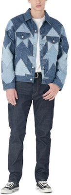 리바이스 루즈핏 데님 자켓 블루 컬러블록 라펠. A5883-0002 Cheap 리바이스 루즈핏 데님 자켓 블루 컬러블록 라펠. A5883-0002