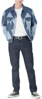 리바이스 루즈핏 데님 자켓 블루 컬러블록 라펠. A5883-0002 1