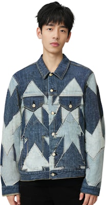 리바이스 루즈핏 데님 자켓 블루 컬러블록 라펠. A5883-0002 2