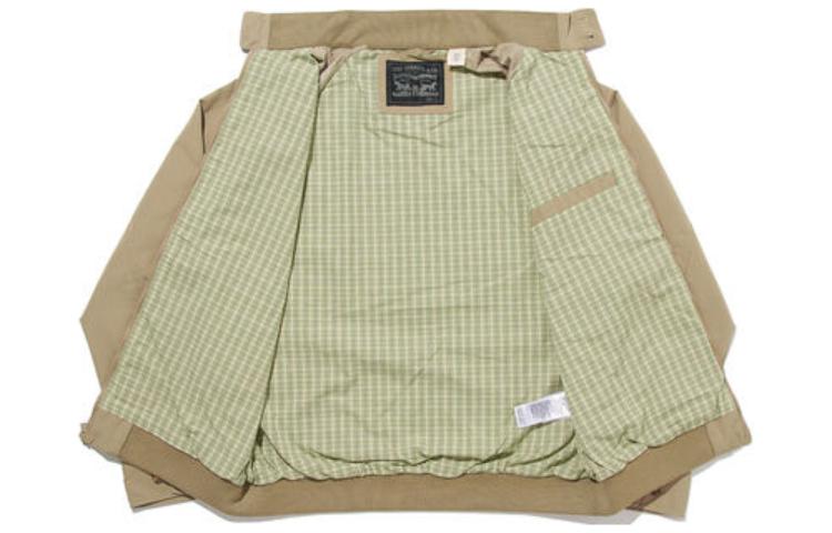 Shop Levi's Beige Solid Zip-Up Stand Collar Long Sleeve Jacket A7235-0001