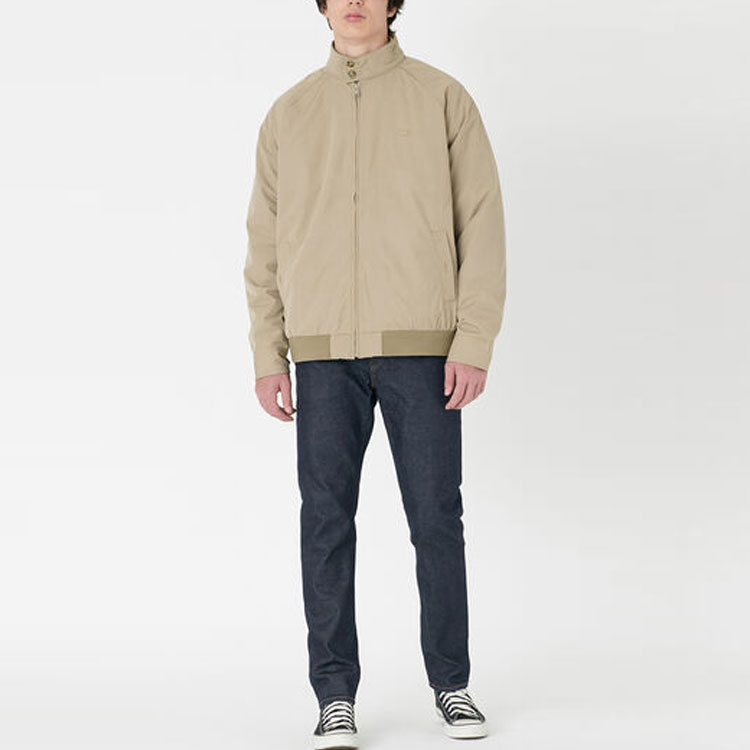 Purchase Levi's Beige Solid Zip-Up Stand Collar Long Sleeve Jacket A7235-0001