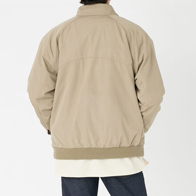 Cheap Levi's Beige Solid Zip-Up Stand Collar Long Sleeve Jacket A7235-0001