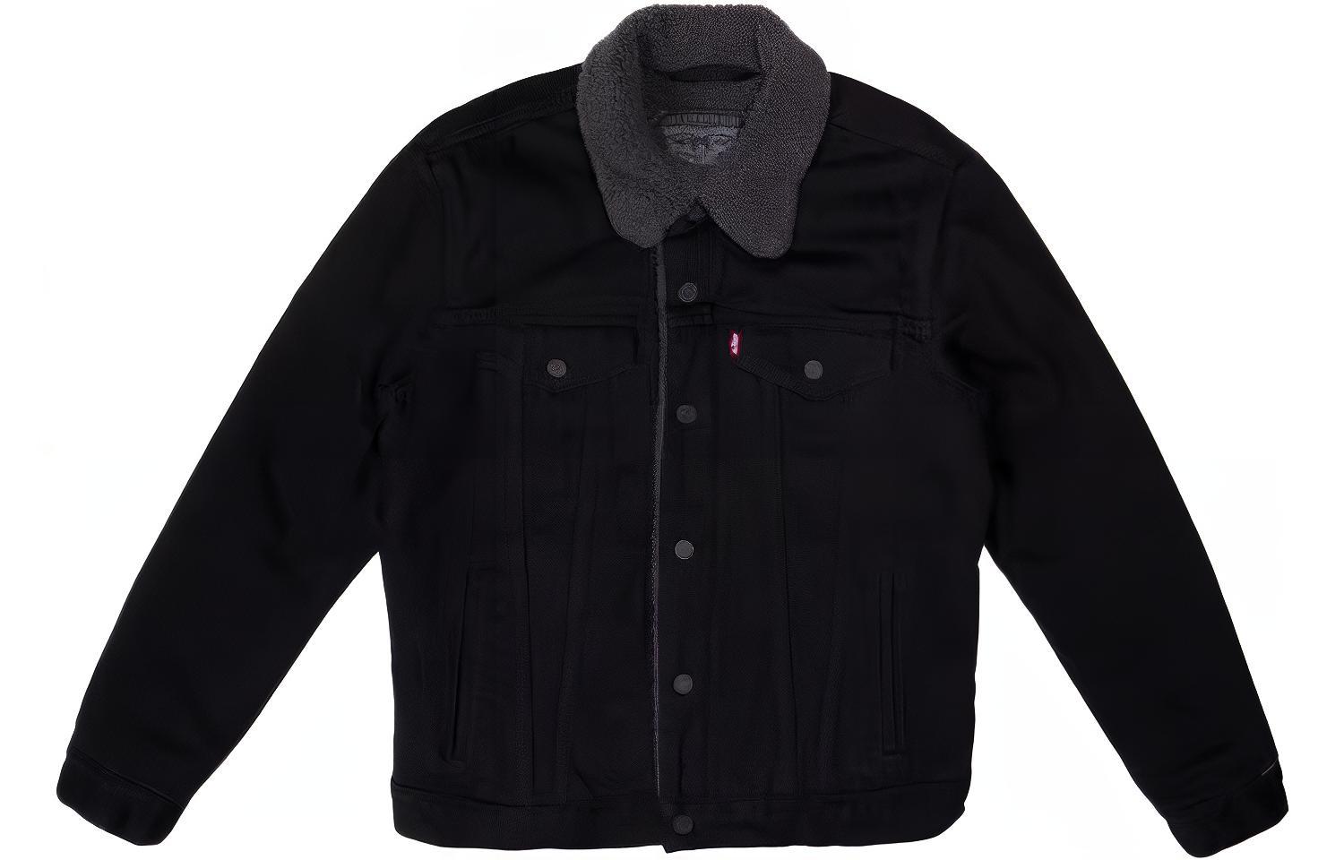 Levi's Black Fleece-Lined Denim Jacket Unisex Winter Collection 16365-0054