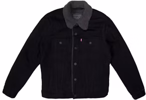 Levi's Black Fleece-Lined Denim Jacket Unisex Winter Collection 16365-0054 Levi's Black Fleece-Lined Denim Jacket Unisex Winter Collection 16365-0054