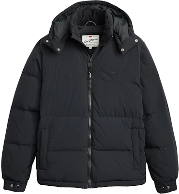 Levi's Black Hooded Solid Color Zip-Up Jacket A8557-0000 Buy Levi's Black Hooded Solid Color Zip-Up Jacket A8557-0000