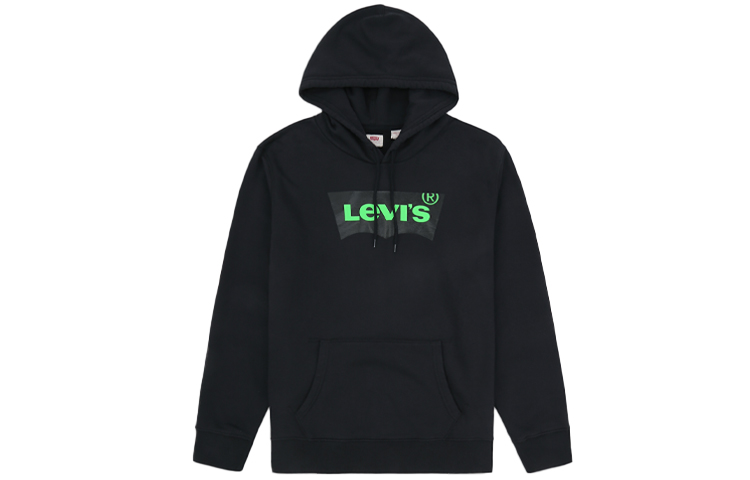 Levi's Black Hoodie with Letter Print Design 38797-0014