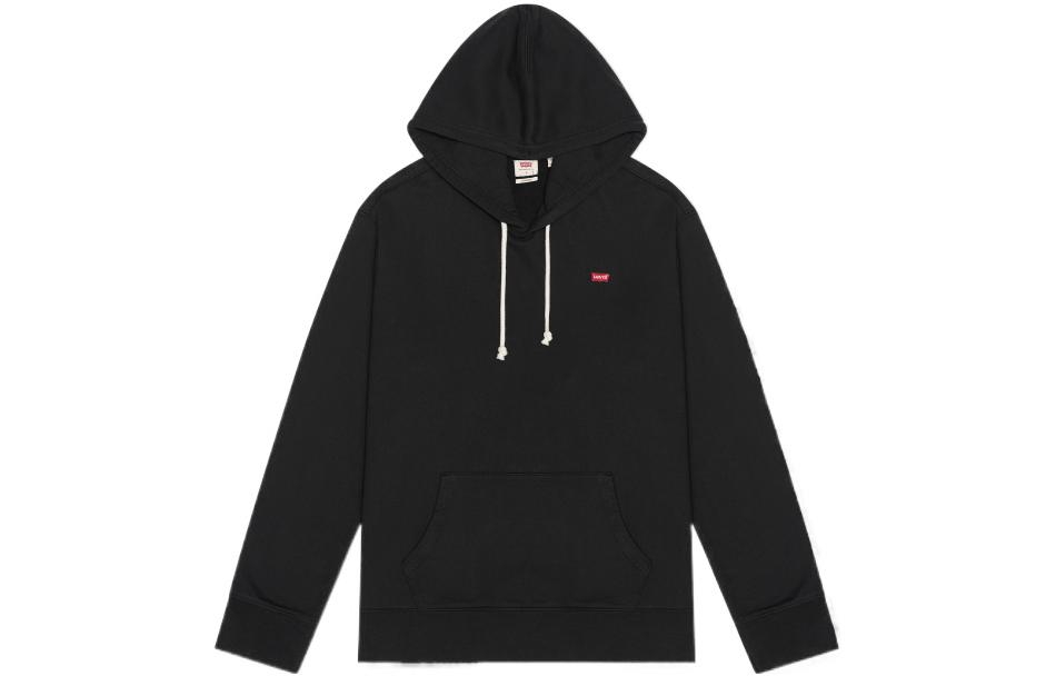 Levi's Black Hoodie with Logo Embroidery and Print Design 34581-0001