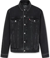 Levi's Black Minimalist Button-Up Casual Jacket for Men A8409-0001 Levi's Black Minimalist Button-Up Casual Jacket for Men A8409-0001