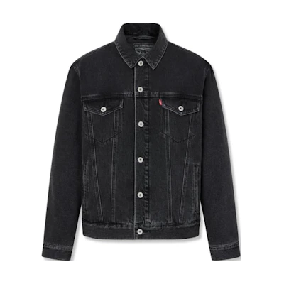 Levi's Black Minimalist Button-Up Casual Jacket for Men A8409-0001