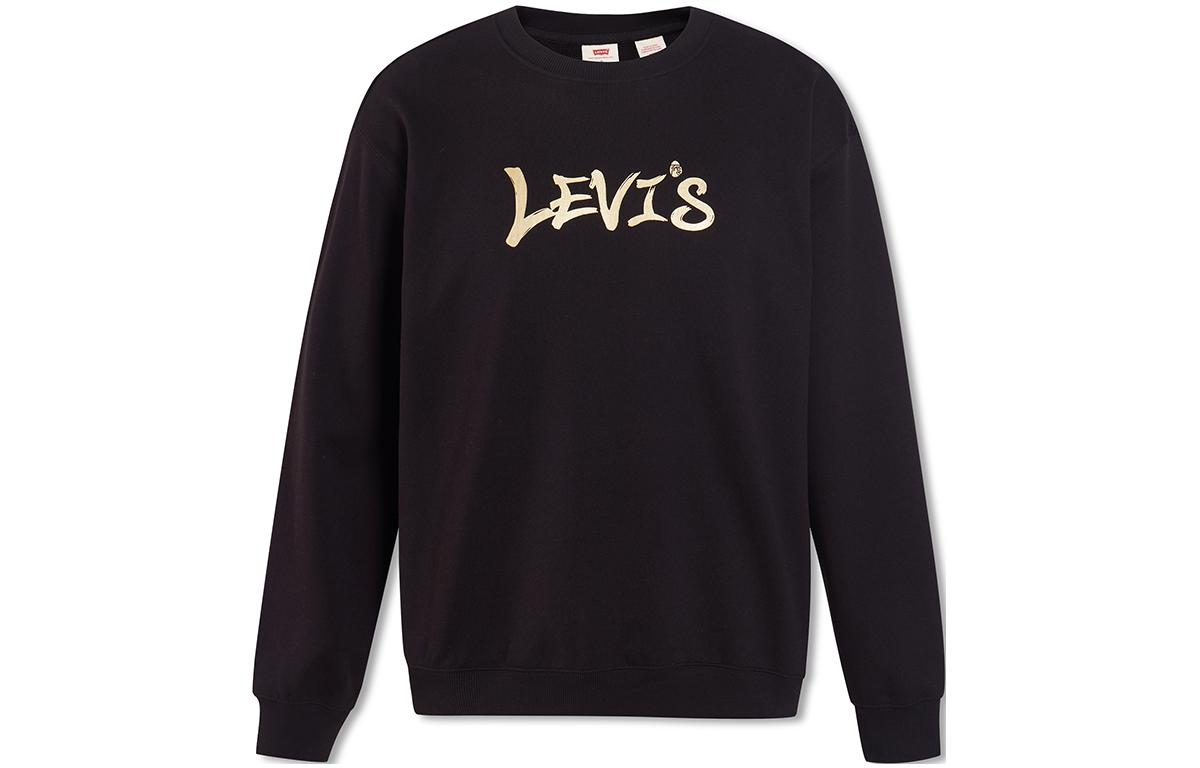 Levi's Black Pullover Sweatshirt with Logo Print A5507-0000