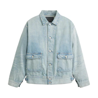 Levi's Blue Color-Block Denim Jacket with Long Sleeves A7150-0003