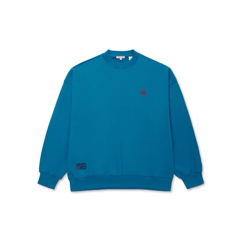 Levi's Blue Crewneck Long-Sleeve Sweatshirt with Embroidered Logo A3659-0001
