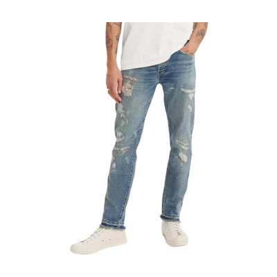 Levi's Blue Distressed Colorblock Comfort Jeans A5877-0005