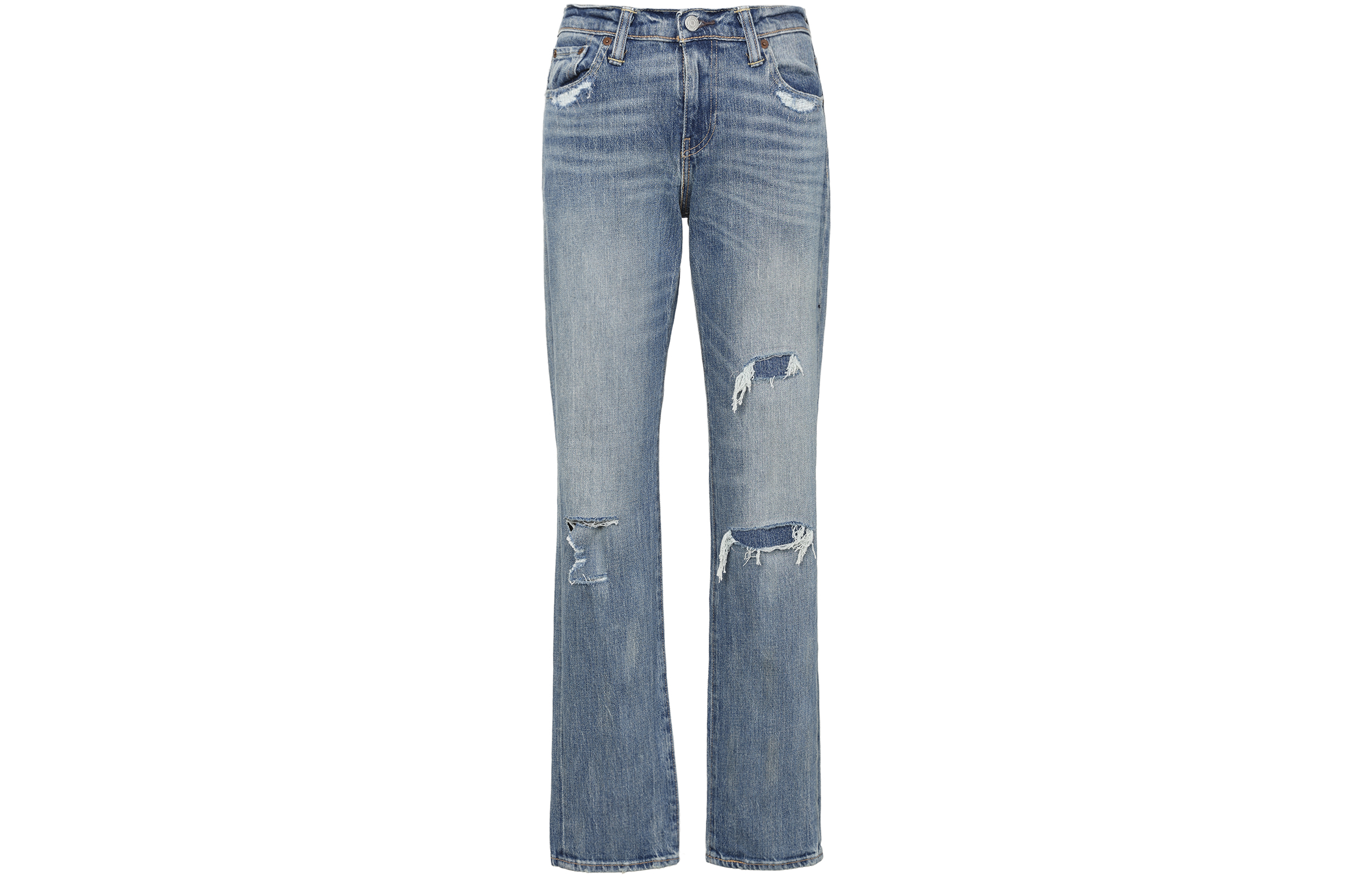 Levi's Blue Distressed Patchwork Casual Jeans 04511-2015